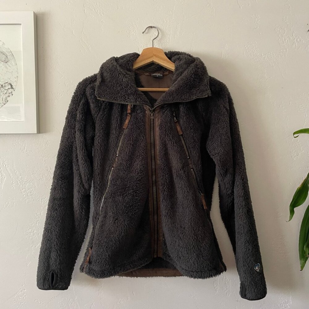 KUHL Flight Fleece Zip-Up Jacket in Breen (Brown) | Size S